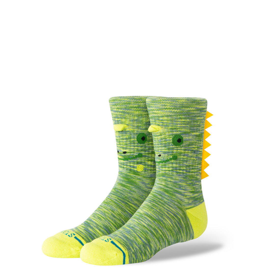 Stance Kids Spikey Crew Sock Green
