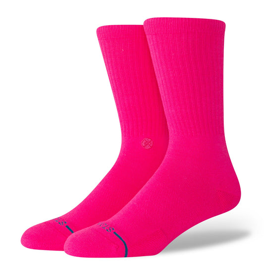 Stance Icon Crew Socken Fluoreszierendes Pink