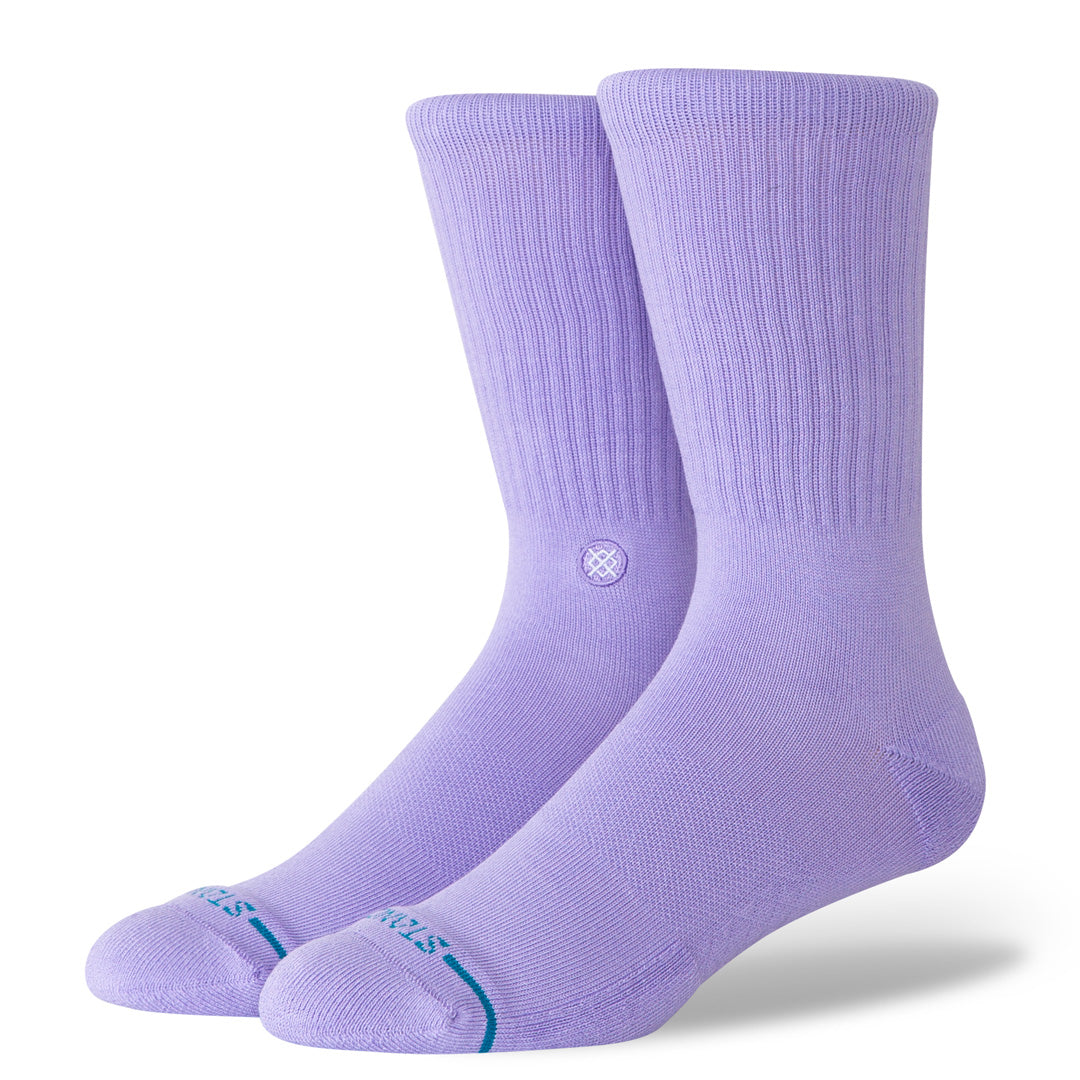 Stance Icon Crew Sock Neon Purple