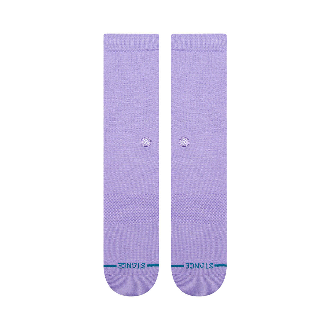 Stance Icon Crew Sock Neon Purple