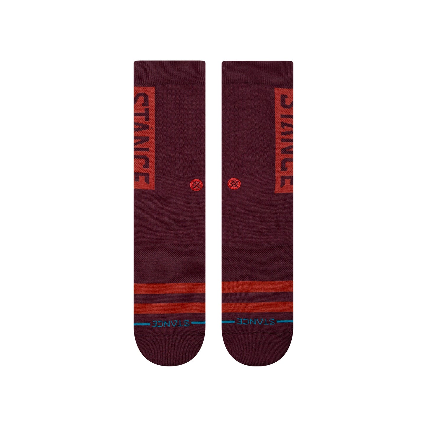 Stance Og Crew Socken Weinrot