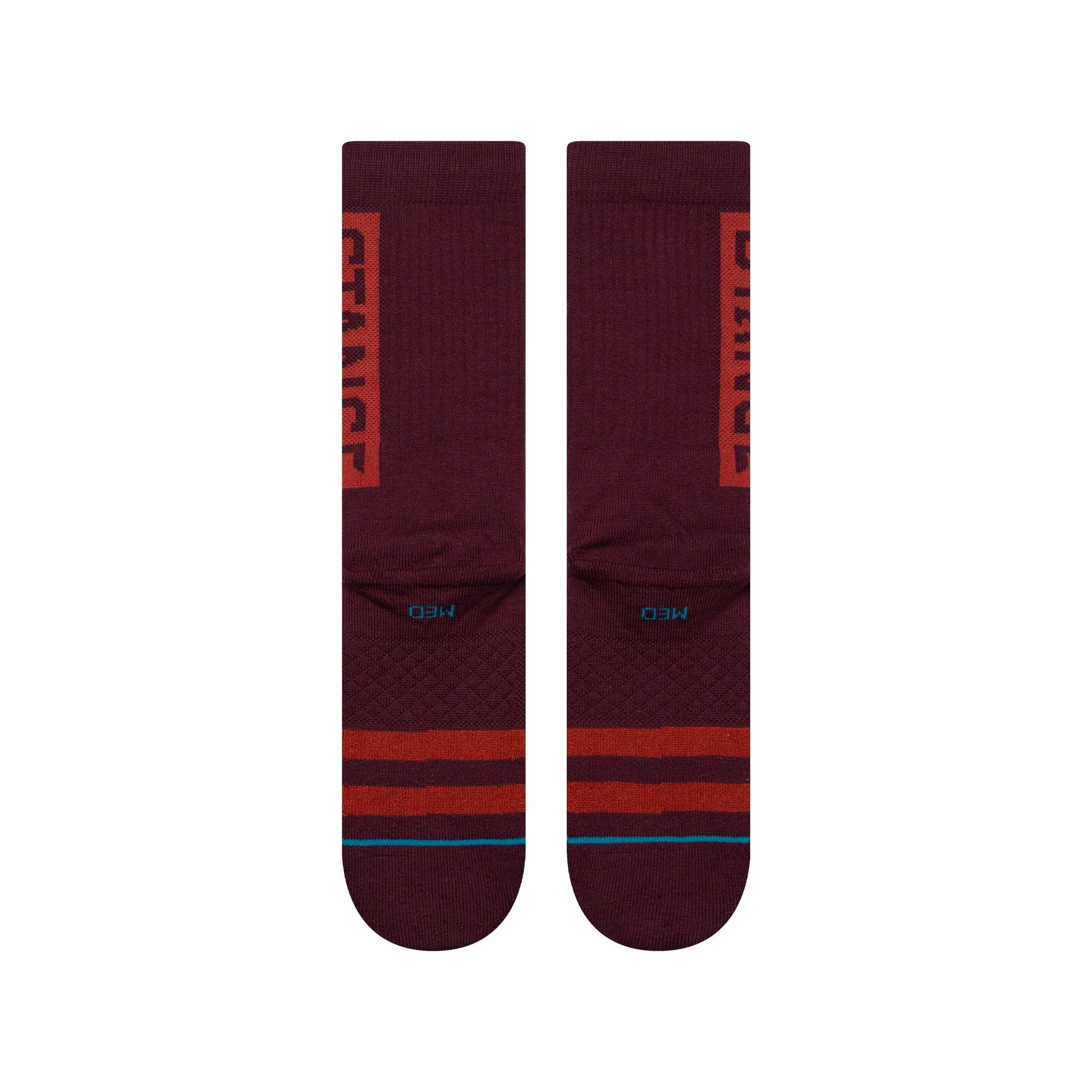 Stance Og Crew Socken Weinrot