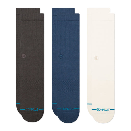 Stance Icon Crew Socken 3Er Pack Anthrazit