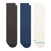 Stance Icon Crew Sock 3 Pack Charcoal