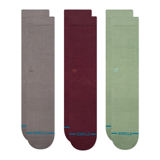 Stance Icon Socken 3Er Pack Dunkelgrau 