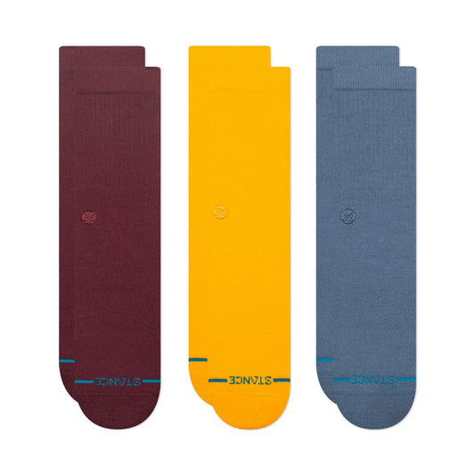 Icon Crew Socken 3Er Pack Weinrot