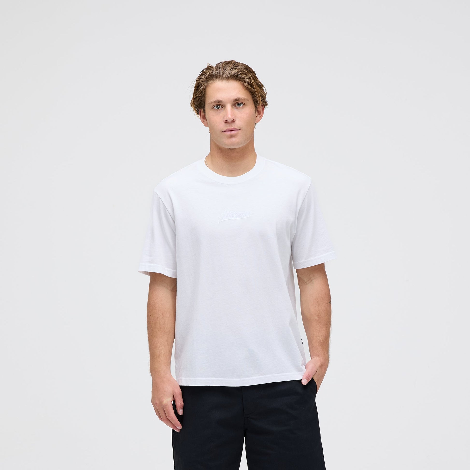 Stance Studio Organic Cotton Tee White |model