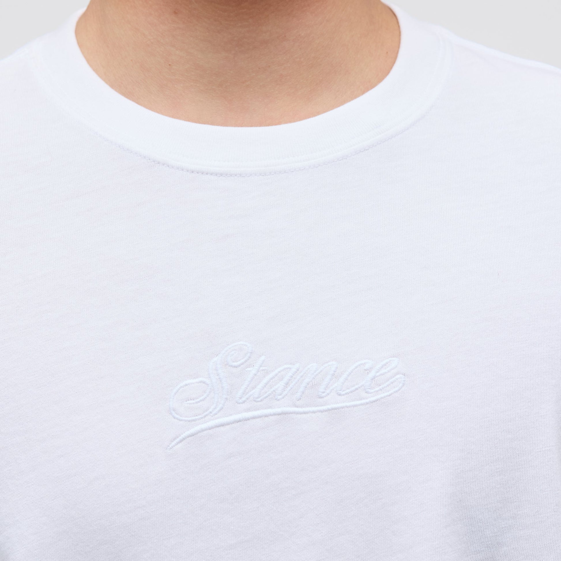 Stance Studio Organic Cotton Tee White |model