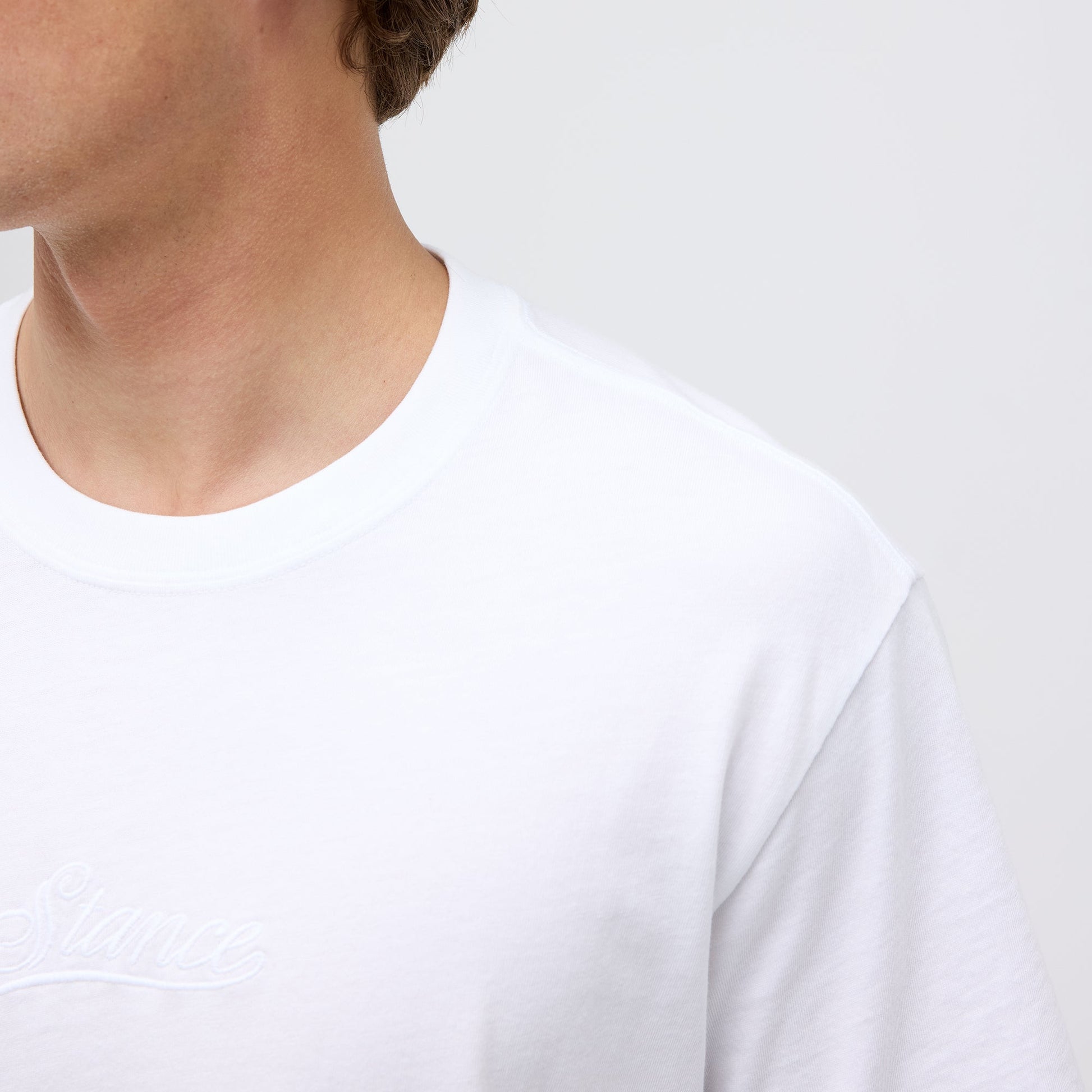 Stance Studio Organic Cotton Tee White |model