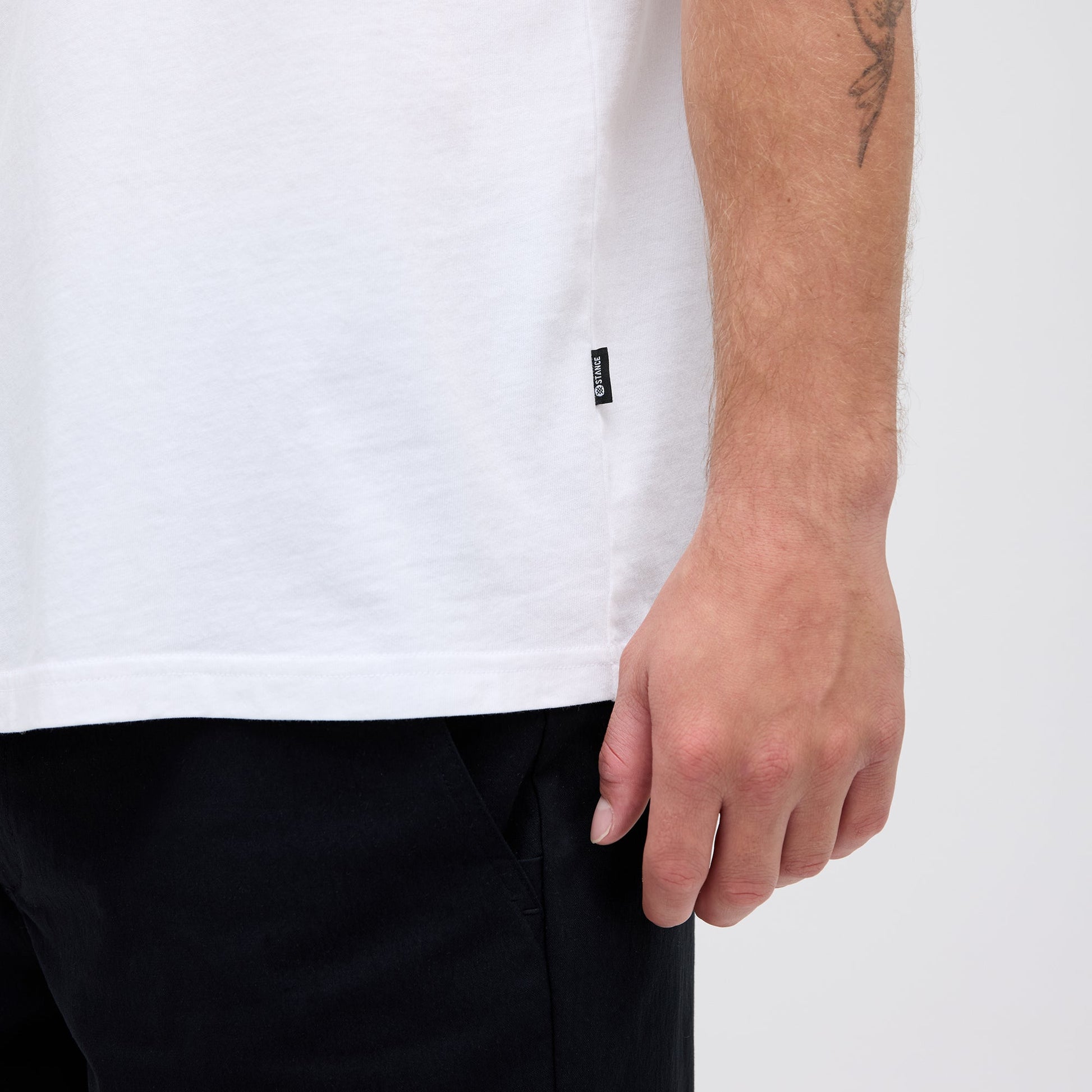 Stance Studio Organic Cotton Tee White |model