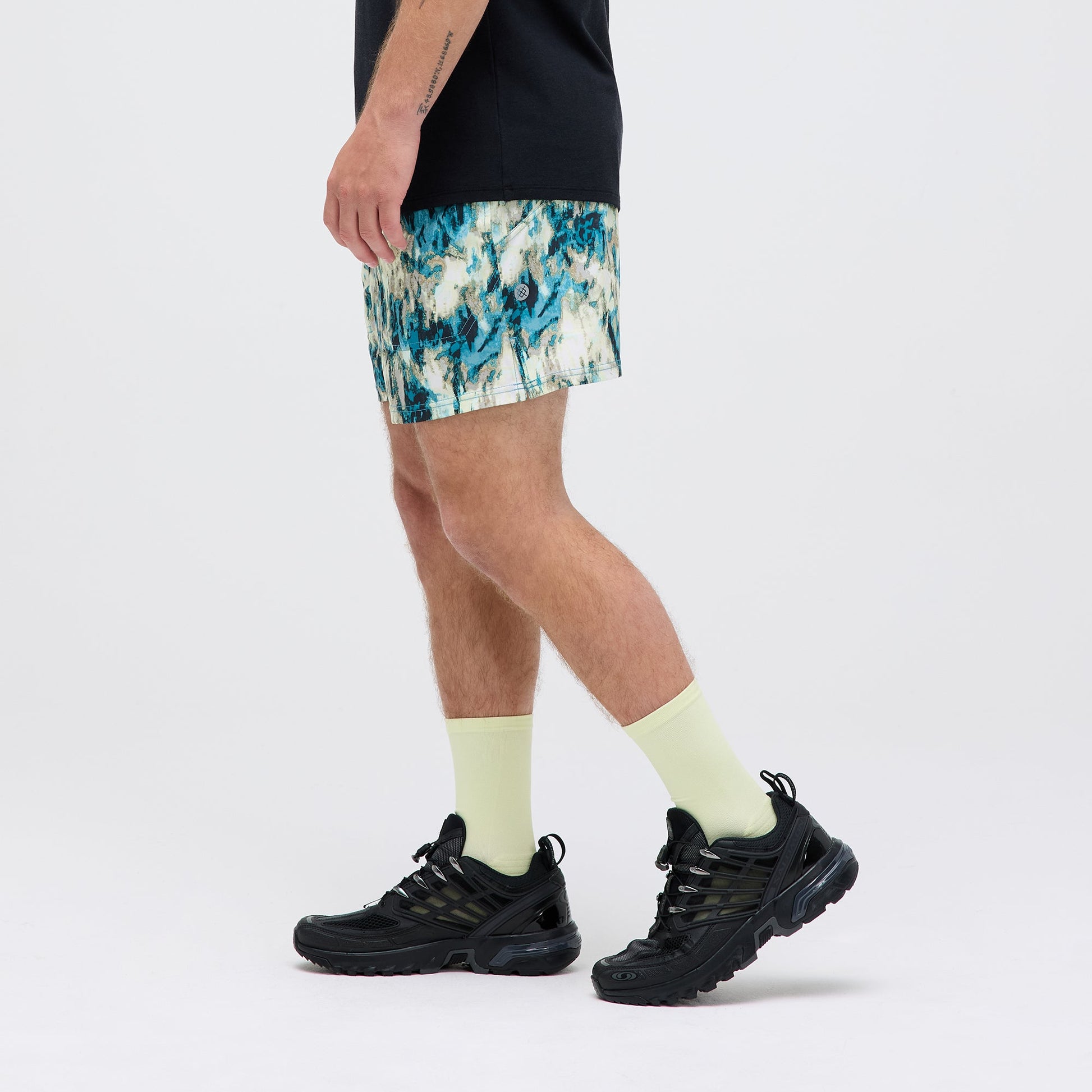 Stance Strike Run Shorts Blaugrün/Camouflage