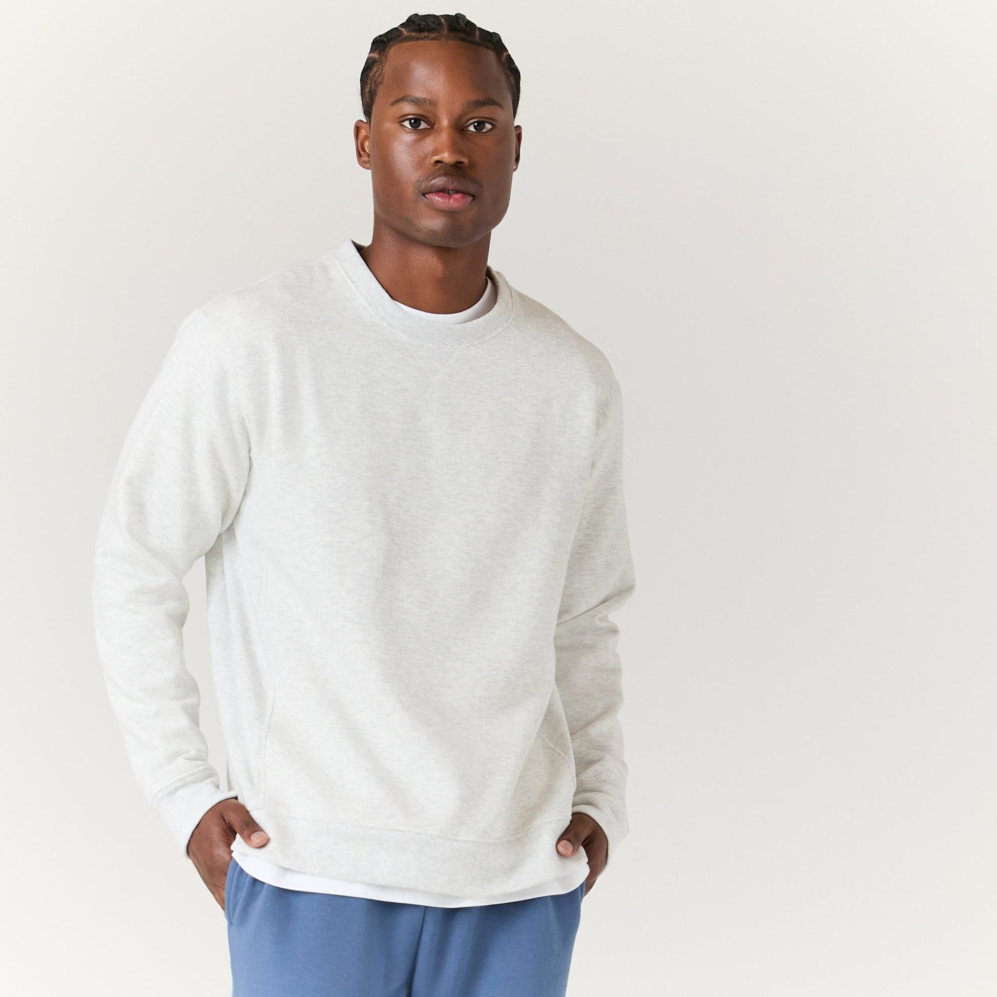 Stance Aura Crew Sweatshirt Heather Grey |model