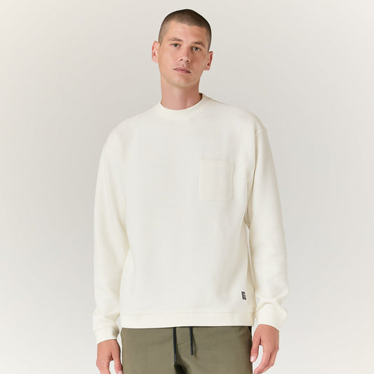 Stance Waffle Crewneck Knit Canvas |model