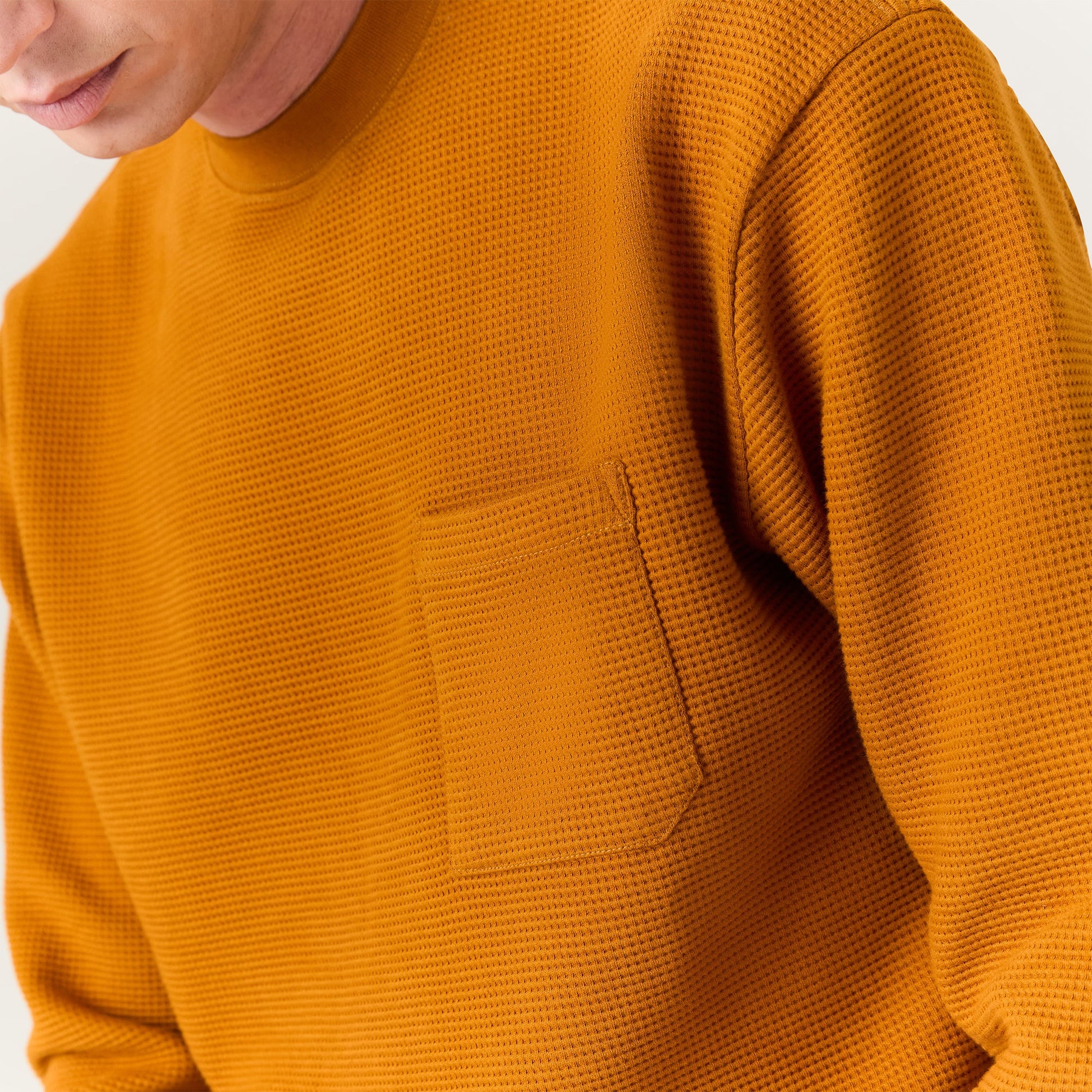 Stance Waffle Crewneck Knit Spice |model