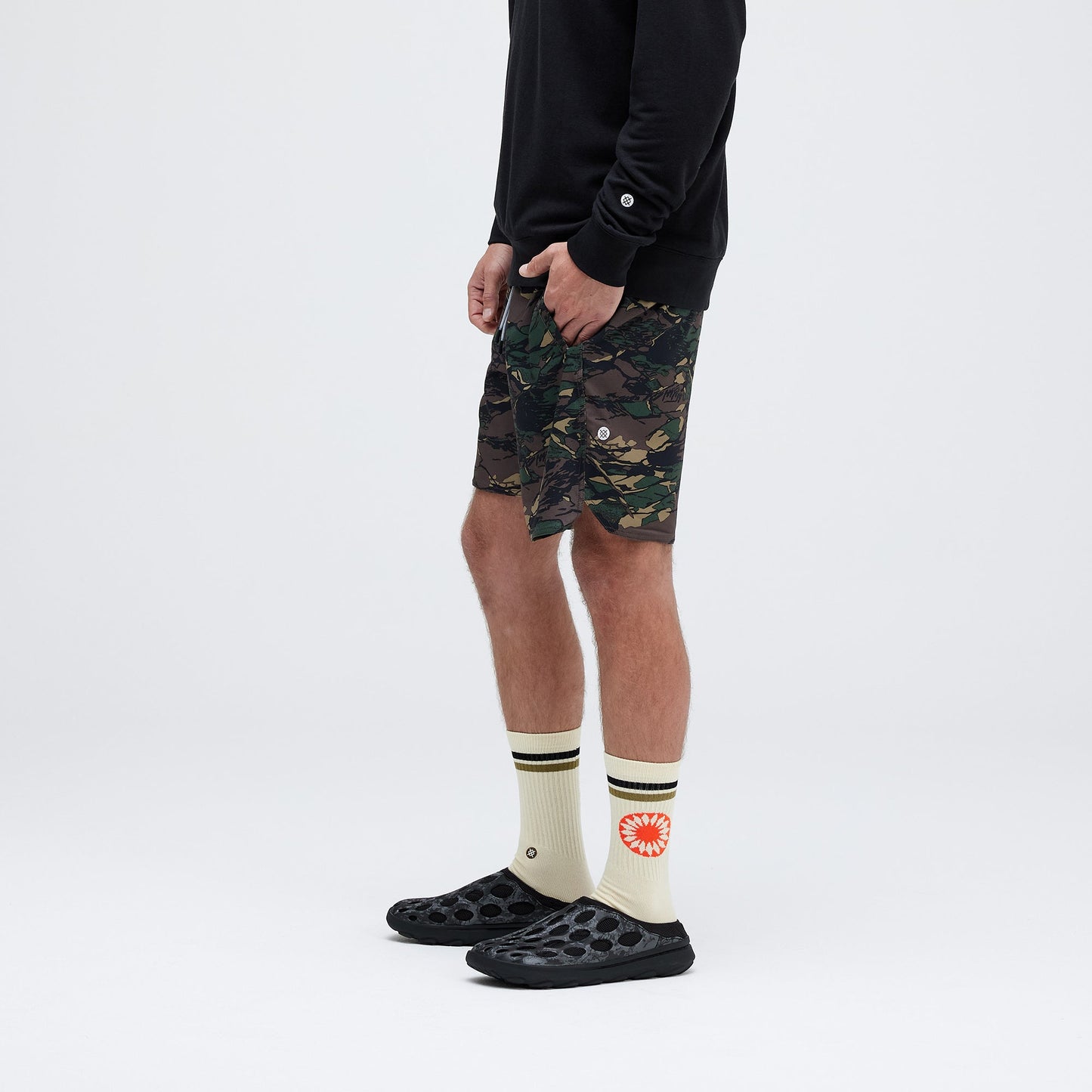 Stance Complex Athletic Shorts 7&quot; Grüne Camouflage |model