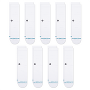Stance Icon Crew Sock 9 Pack White