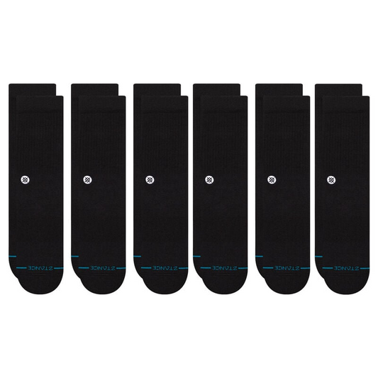 Stance ICON CREW SOCKEN 6ER PACK Schwarz