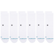 Stance Icon Crew Sock 6 Pack White