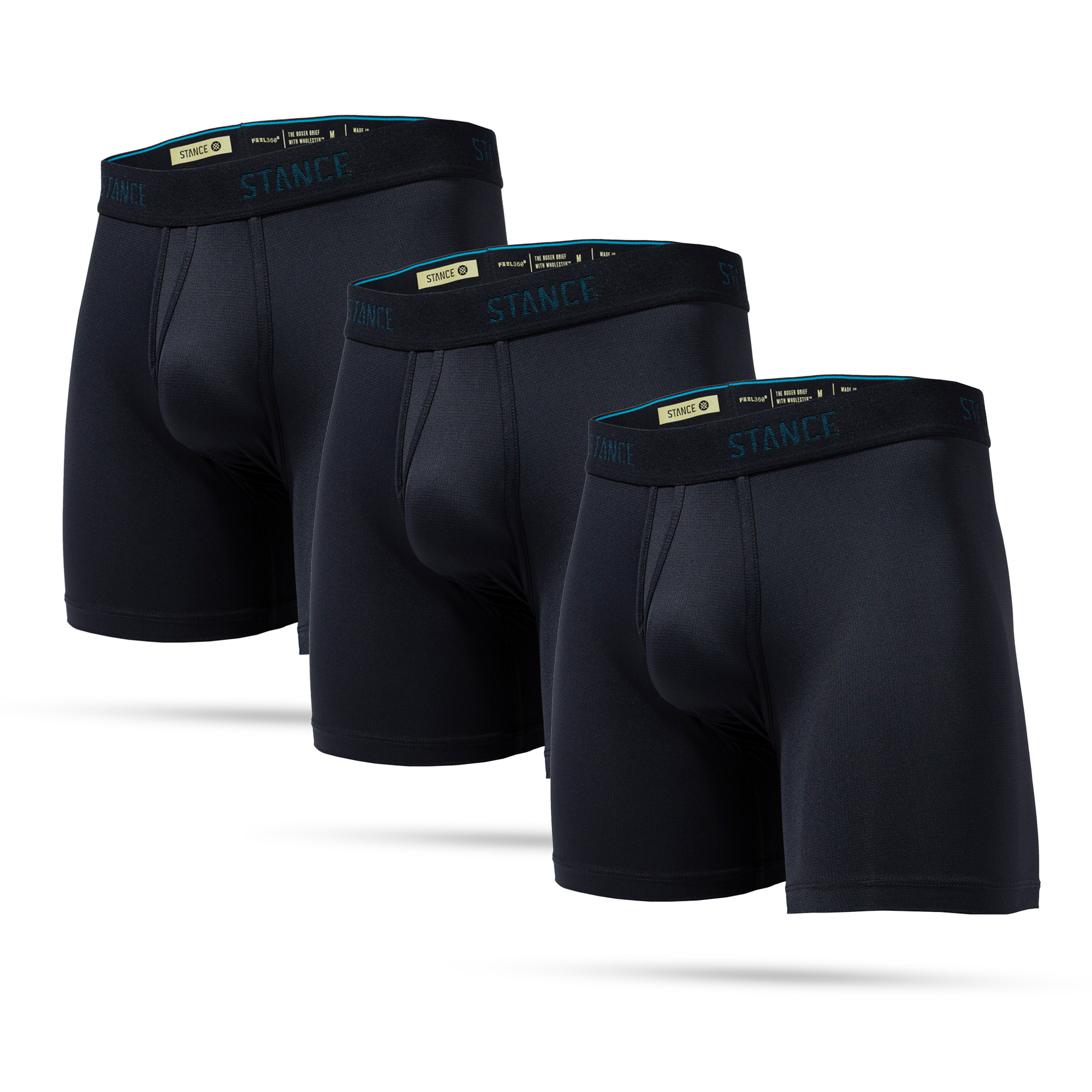 Stance Pure Boxer Brief Wholester 3 Pack Black