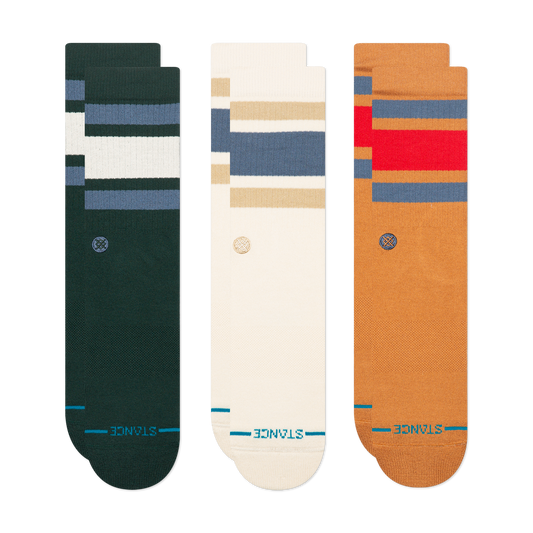 Stance Lifestyle Boyd Crew Socken 3er Pack Braun