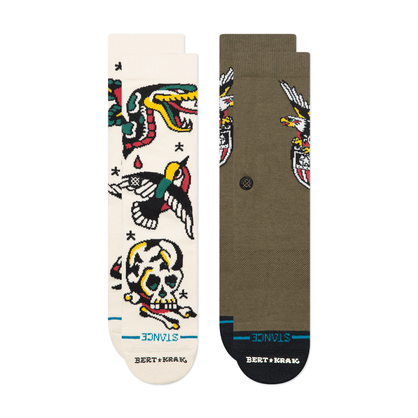 Stance Bert Krak Crew Socken 2er Pack Grün