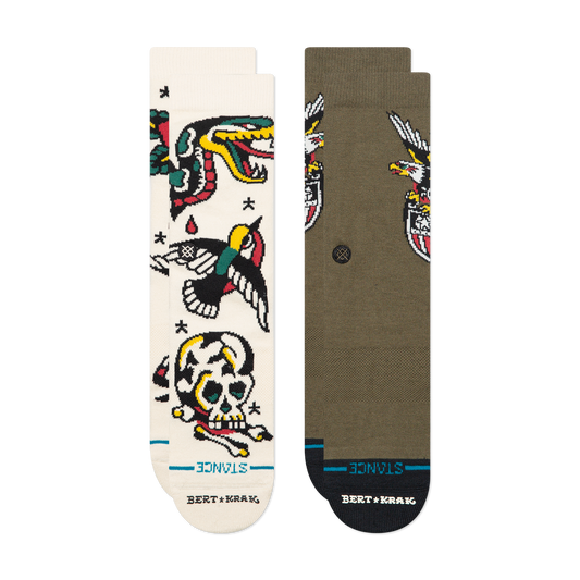 Stance Bert Krak Crew Socken 2er Pack Grün
