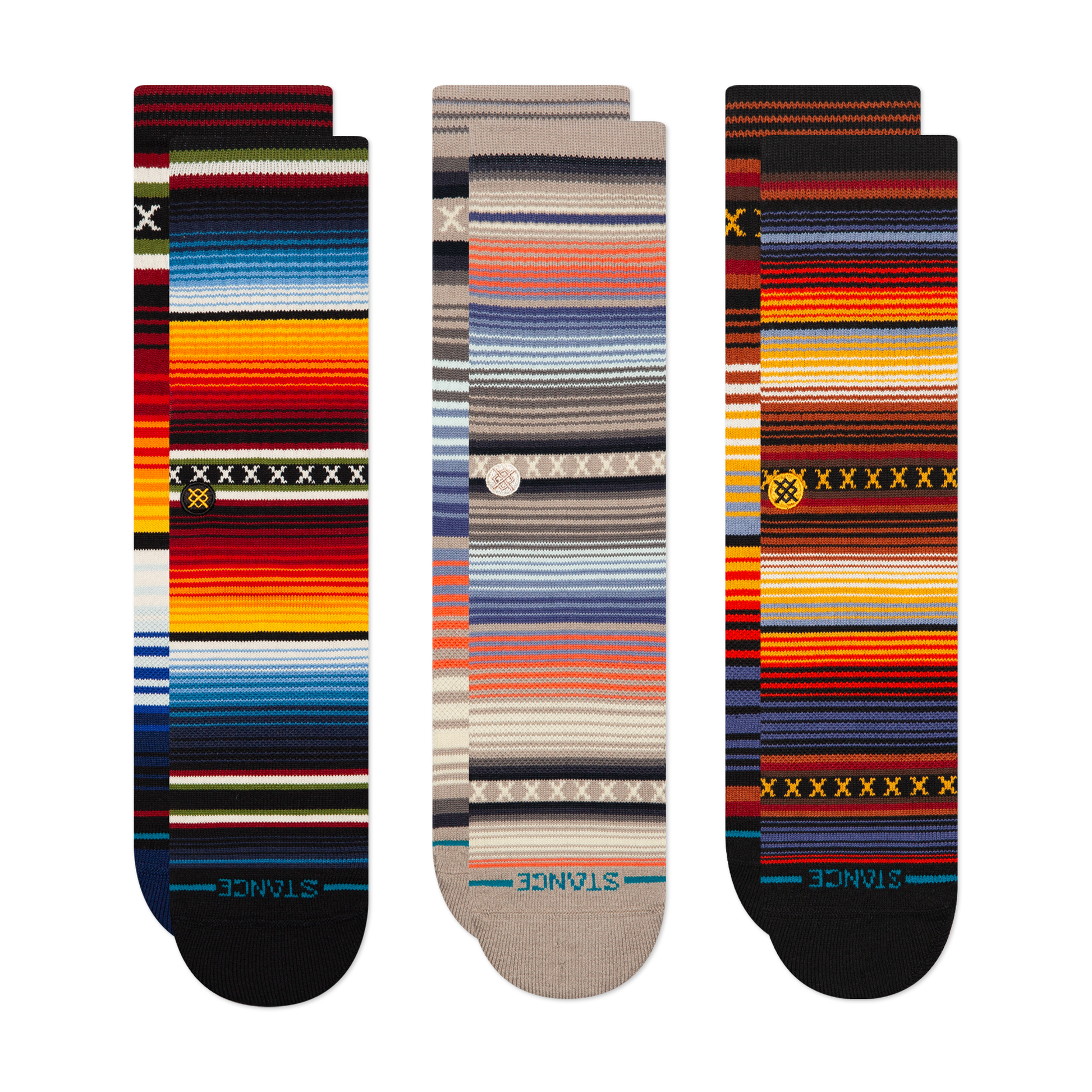 Stance Lifestyle Curren Crew Socken 3Er Pack Bunt
