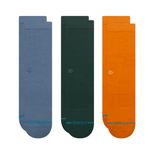 Stance Lifestyle Icon Crew Socken 3er Pack Blau