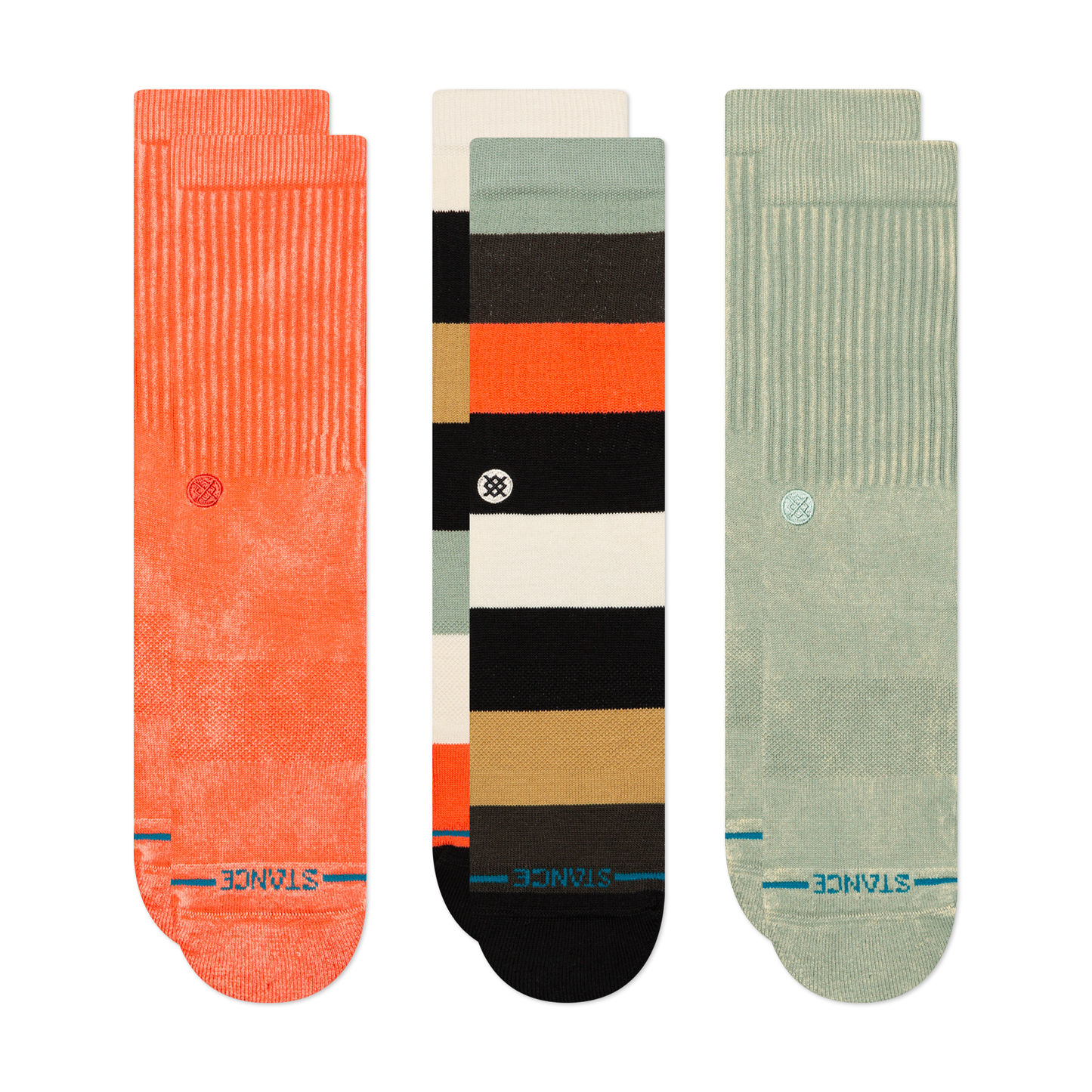 Stance Lifestyle Icon Dyed Crew Socken 3Er Pack Bunt