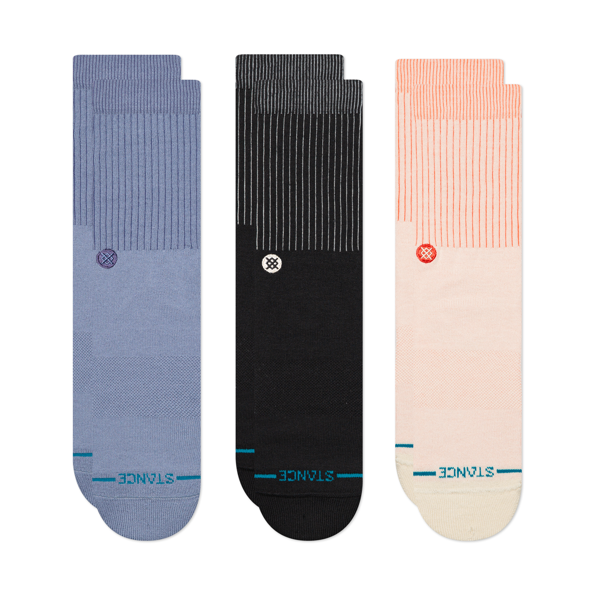 Stance Lifestyle Icon Pop Crew Socken 3Er Pack Bunt