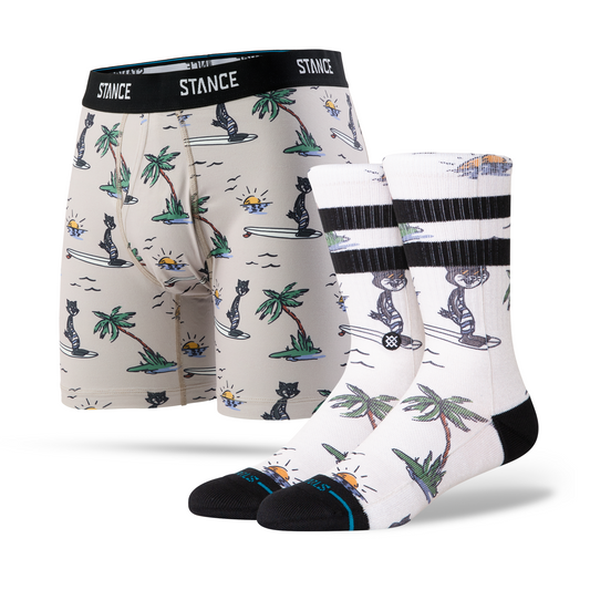 Stance Kool Kats Boxer Brief & Crew Socken 2Er Pack Bunt