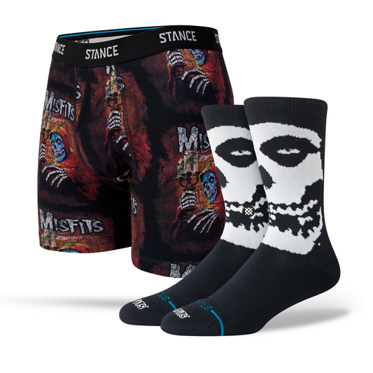 Stance Misfits Boxer Brief & Crew Socken 2er Pack Schwarz