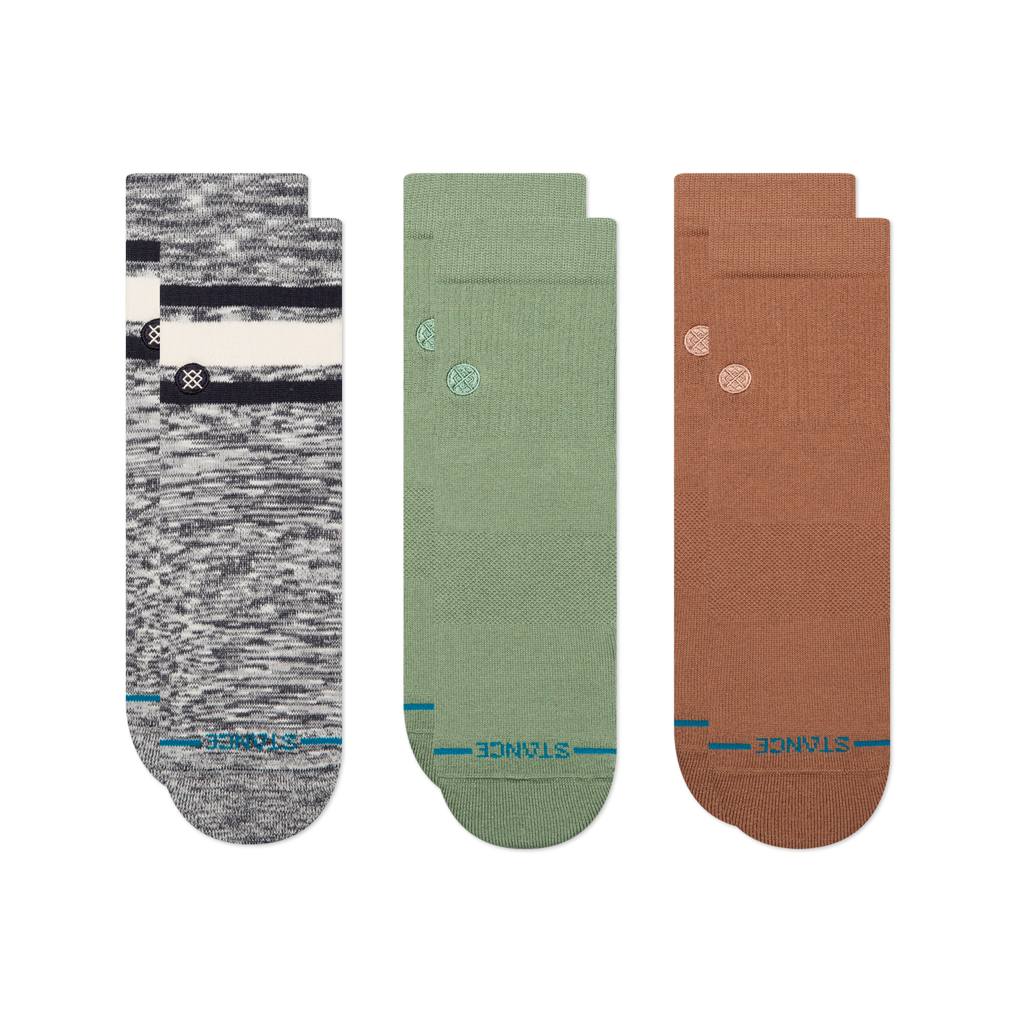 Stance Lifestyle Icon And Boyd Mixed Quarter Sock 3 Pack Multi