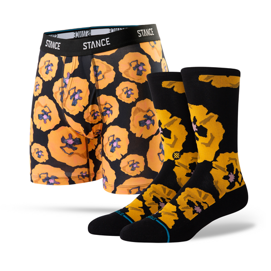 Stance Poppy Land Boxer Brief & Crew Socken 2Er Pack Orange