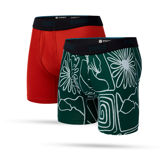 Stance Boxer Brief Wholester 2er Pack Rot