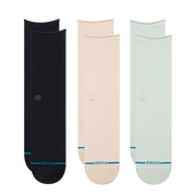Stance Womens Rolled Solid Crew Sock 3 Pack Multi