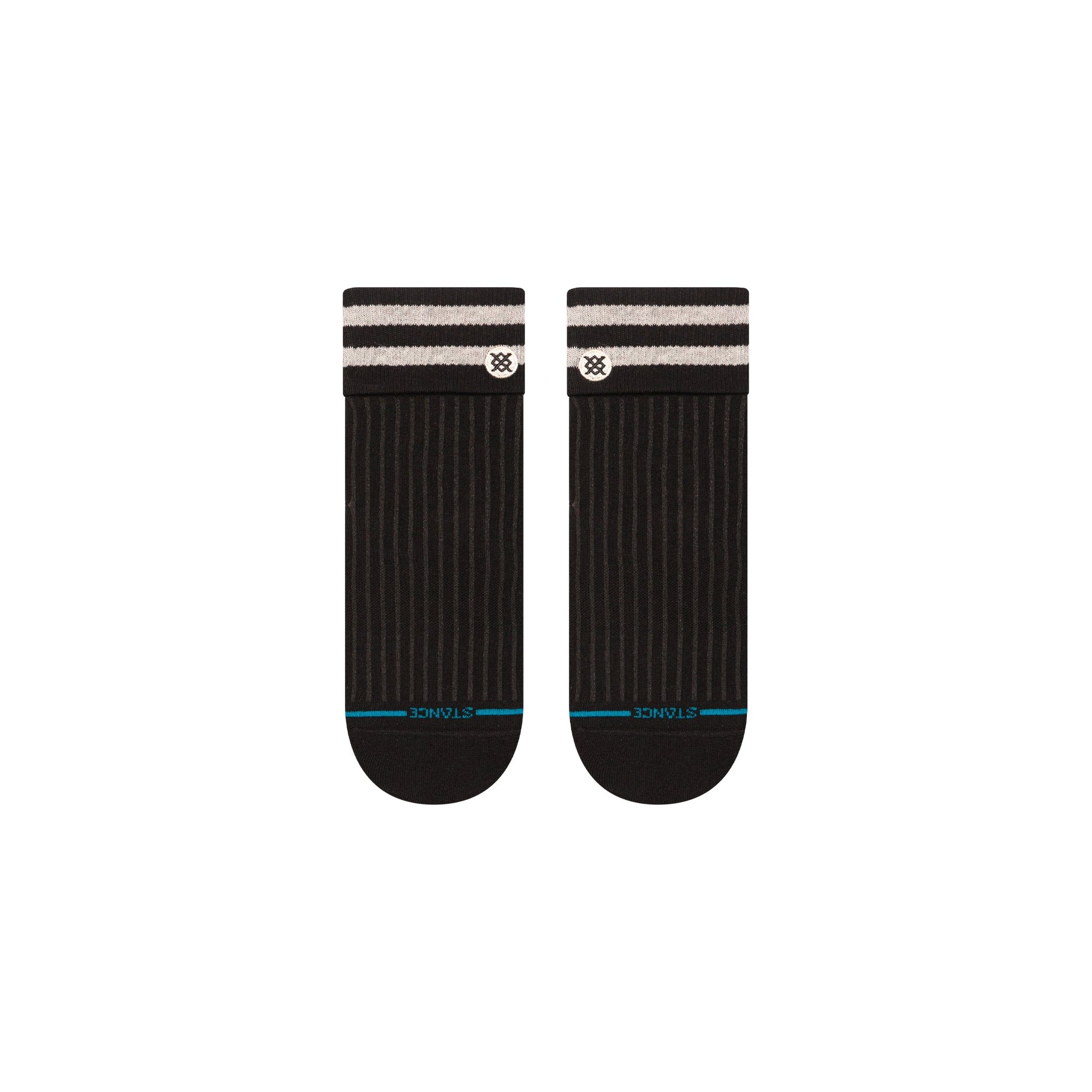 Stance Roll Cuff Quarter Socken Schwarz