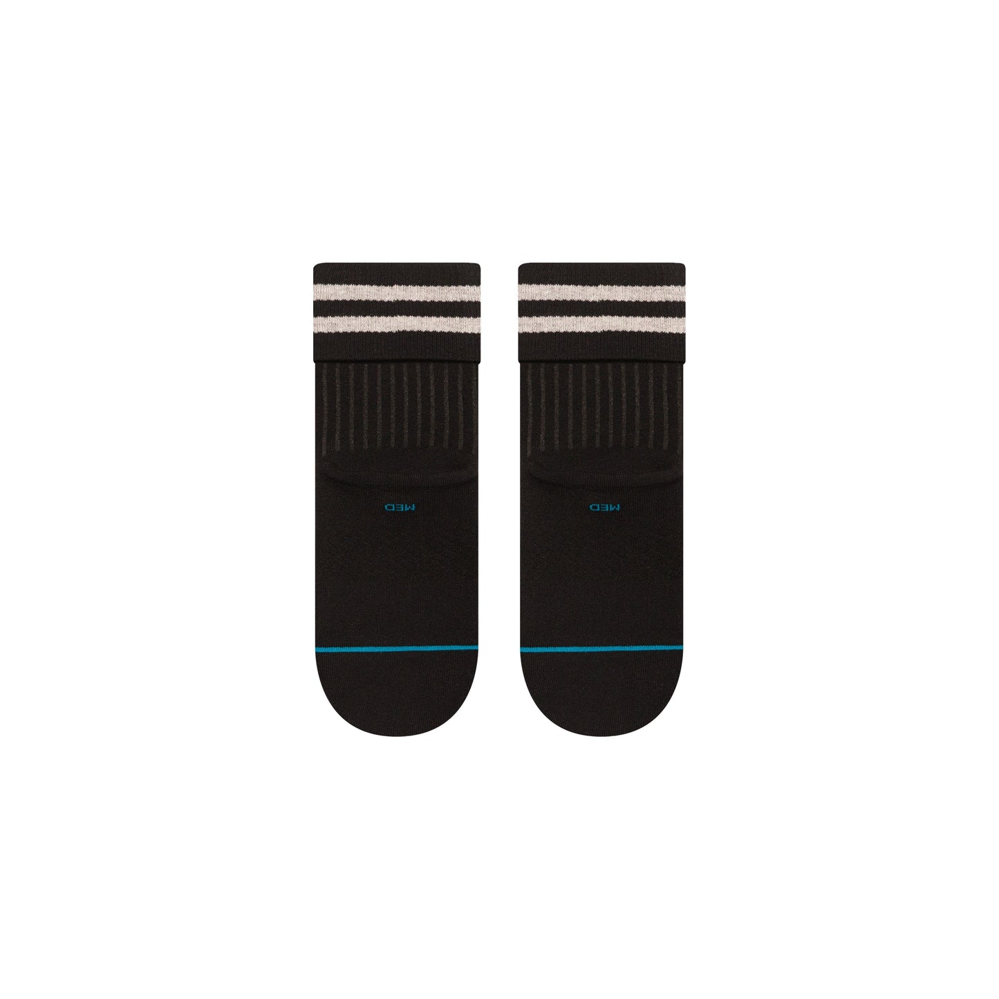 Stance Roll Cuff Quarter Socken Schwarz