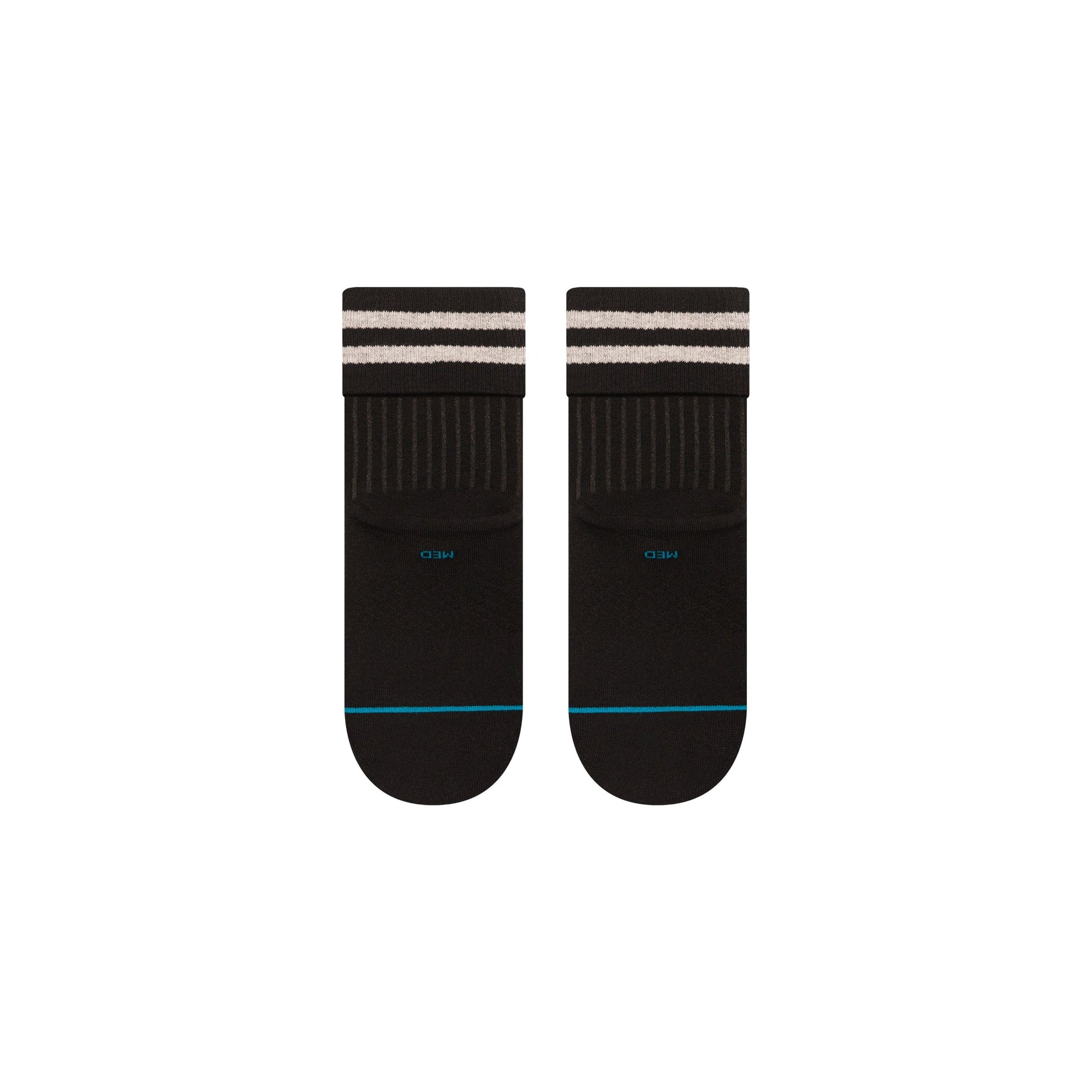 Stance Roll Cuff Quarter Socken Schwarz