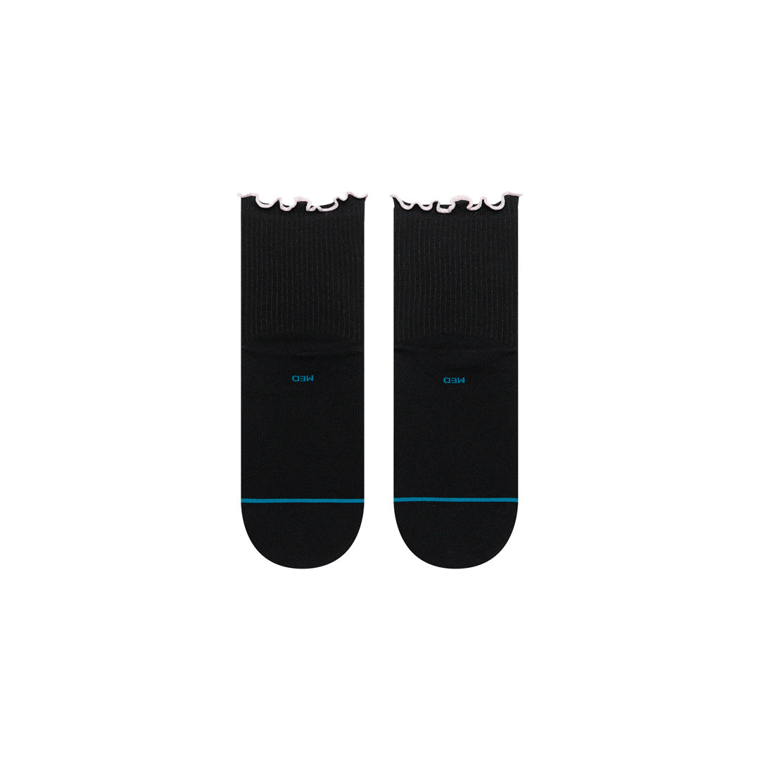 Stance Pop Ruffle Icon Quarter Sock Black