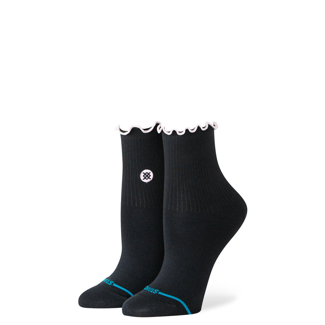 Stance Pop Ruffle Icon Quarter Sock Black