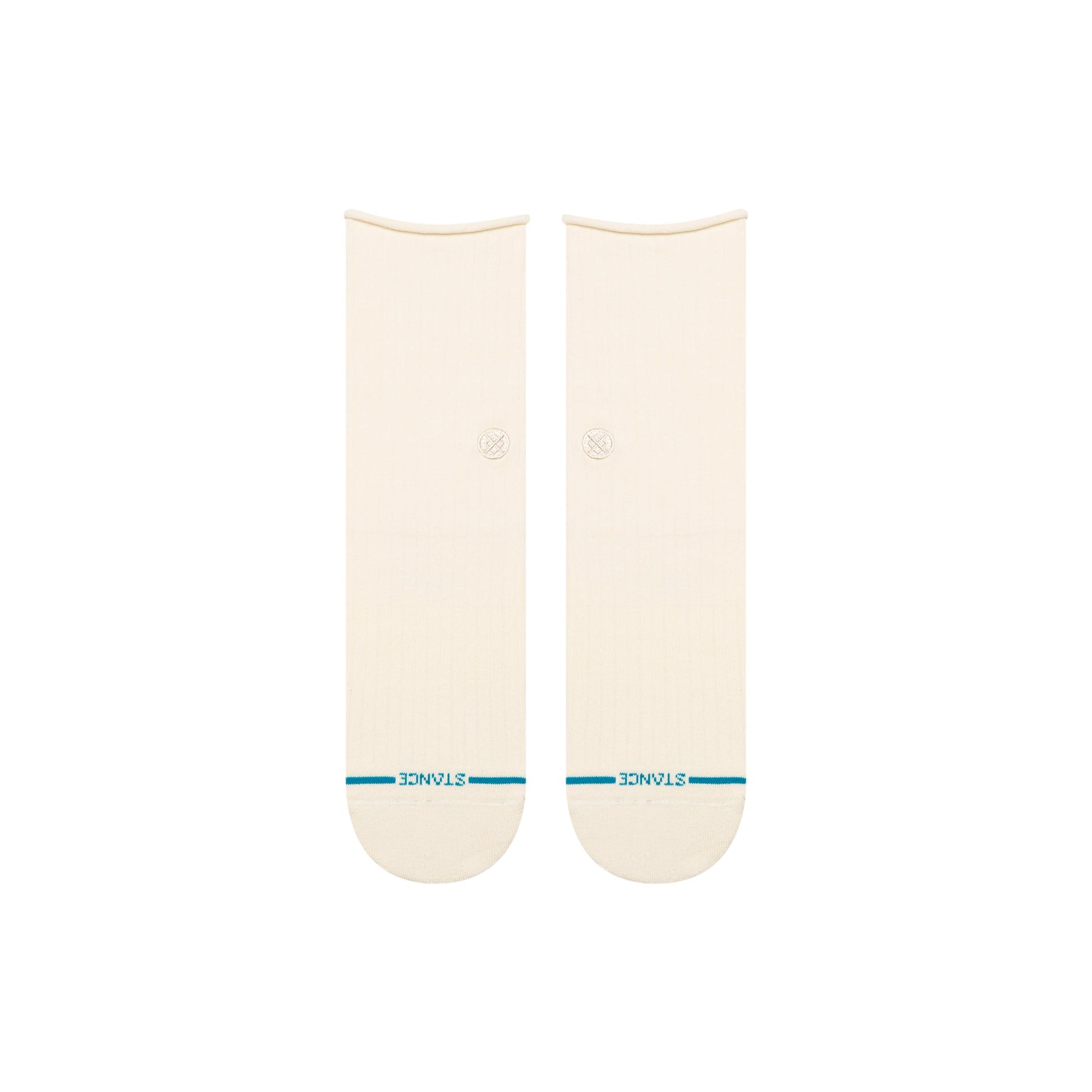 Rolled Cuff Quarter Sock Ivory