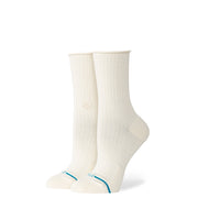 Rolled Cuff Quarter Sock Ivory