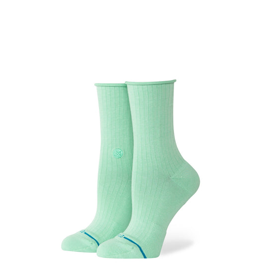 Rolled Cuff Quarter Socken Jade