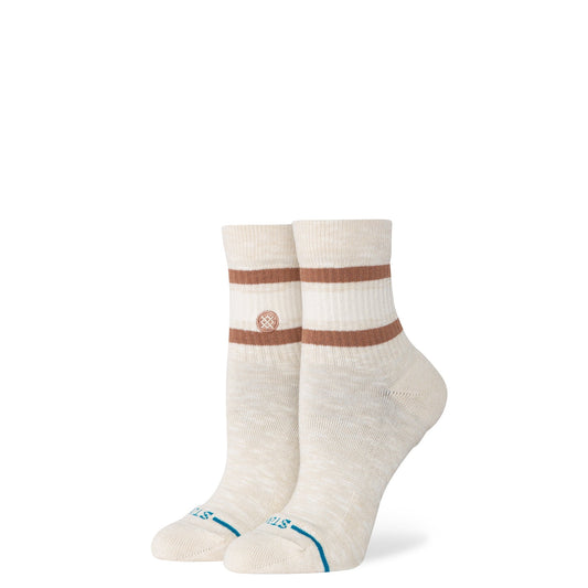 Stance Womens Boyd Slub Quarter Socken Creme 