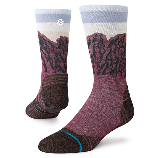 Stance The Ridge Light Wool Crew Socken Weinrot