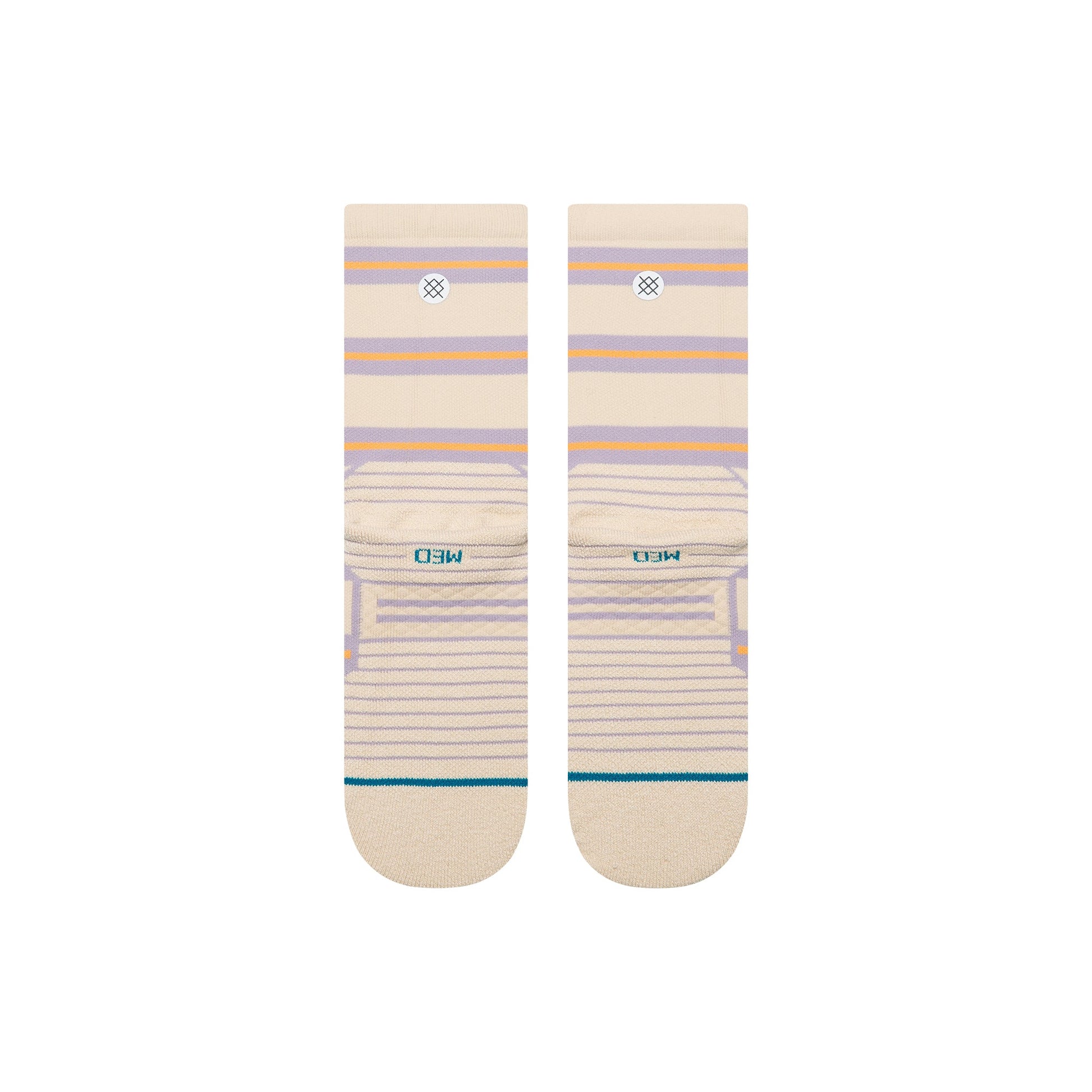 Stance Beam Stripe Mid Crew Sock Oatmeal