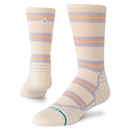 Stance Beam Stripe Mid Crew Socken Beigegrau