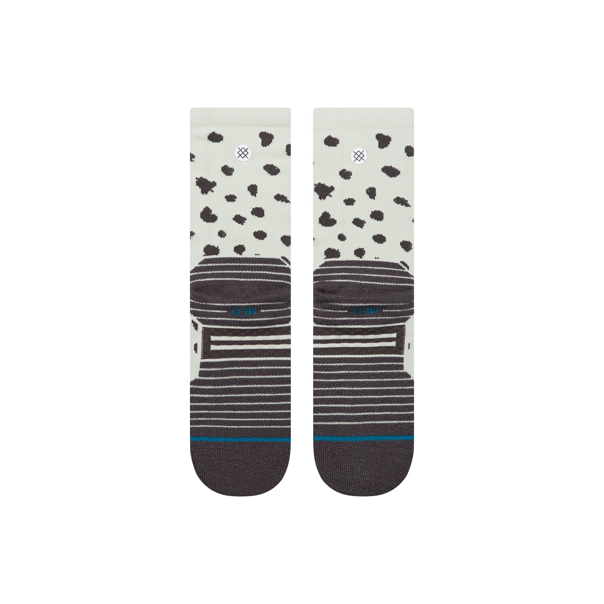 Stance Leopard Mid Crew Sock Light Blue