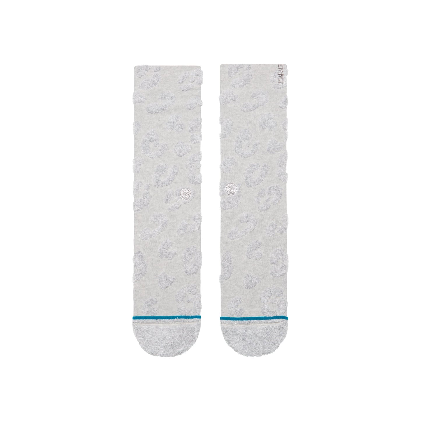 Terry Cheetah Crew Socken Grau Meliert